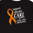 thumbnail image 4 of Inktastic Support Educate Care Limb Loss Awareness Orange Ribbon Boys or Girls Long Sleeve Toddler T-Shirt, 4 of 5