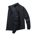 thumbnail image 3 of Lightweight Casual Jackets for Men 2025 Slim Fit Long Sleeve Collared Zip Up Jacket with Pockets Outerwear Coat, 3 of 4