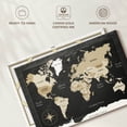 thumbnail image 6 of Elephant Stock Dark Grid World Map Wall Art - Horizontal Canvas Wall Art - Living Room Wall Decor - Map Canvas - Brown And Gray Decor - 51" x 34", 6 of 8