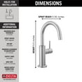thumbnail image 3 of Delta Faucet 1930-AR-DST Robinet de Boisson Contemporain, Acier Inoxydable Arctique, 3 of 5