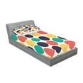 thumbnail image 2 of Ambesonne Abstract Fitted Sheet & Pillow Sham Set, Modern Grunge Illustration, Twin, Multicolor, 2 of 2