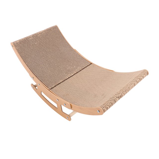 Cat Scratcher Bed,Solid Wood Cat Scratch Board Rocking Bed Easy Installation 2 in 1 Scratching Cat House Cat Scratcher Cardboard Bed Kitty Cat Scratching Pad for Indoor Cats