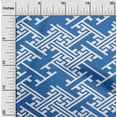 thumbnail image 2 of oneOone Cotton Cambric Blue Fabric Geometric Fabric For Sewing Printed Craft Fabric By The Yard 56 Inch Wide, 2 of 4