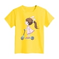 thumbnail image 4 of boobe Girls T Shirts Short Sleeve Kids Summer Tops Soft Casual Crewneck Basic Tees 6-12 Months 12-24 Months 2t 3t 4t 5t 6t 7t 8t 9t Children, 4 of 4