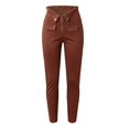 thumbnail image 3 of Gibobby Pantalones de Casuales Skinny Fitness Out Pantalones Leggings altos Cremallera Diseño Cintura Mujeres Pantalones de entrenamiento abotonados Pantalones de yoga(Marrón， S), 3 of 5