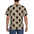 thumbnail image 3 of Bixox Men's Cute Black Dog Printed Short Sleeve Skinny Athletic T-Shirt, 3 of 6