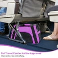 thumbnail image 7 of Cat Carrier, Pet Travel Carrier Airline Approved for Large Cats Dogs, Soft-Sided Comfortable Portable Foldable Pet Bag(Large, Purple), 7 of 7