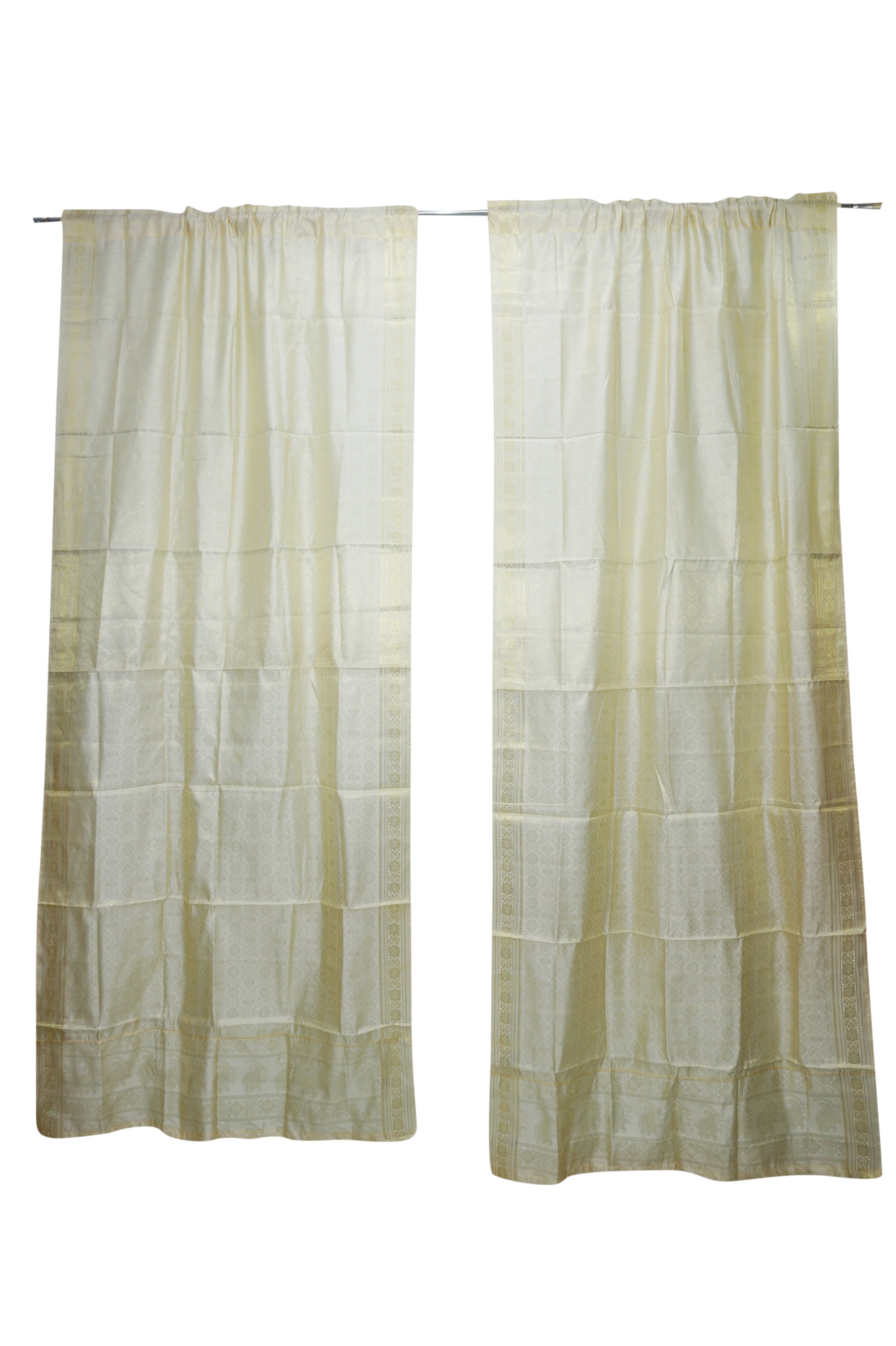 Mogul 2 Indian Sari Curtains Window Treatment Draperies Door Panel