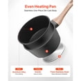 thumbnail image 5 of 1.5 quart non-stick pan with tempered glass cover, removable handle, induction cooker compatible, small multi-purpose cooking pan, black, 5 of 12