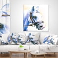 thumbnail image 4 of Designart Blue Horse with Bridle - Abstract Throw Pillow - 16x16, 4 of 5