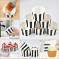 thumbnail image 2 of 100 Pcs Mini Black Striped Baking Paper Cups - Disposable Cupcake Liners for Baking, Birthday Party, Baby Shower, Christmas, Valentine's Day, Daily Use, 2 of 7