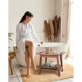 thumbnail image 4 of 21.8"W Shower Bench, HDPE Waterproof Bathroom Benches w/ Storage & Handles, Seat Stool for Indoor Outdoor Use, Weight Capacity 350 lbs, 4 of 8