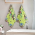 thumbnail image 3 of Easter Rabbit Flowers Hand Towels 2 PCS, Spring Rabbit Floral Kitchen Towel Ultra Soft and Highly Absorbent,Decorative Fingertip Face Towel for Bathroom Hotel, 28.3"x14.4", 3 of 4