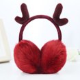 thumbnail image 2 of Cache-oreilles Mignons à Bois de Mode Extérieur Hiver Chaud Doux en Peluche Bandeau Réglable Ears Muff pour Femmes Filles, 2 of 7