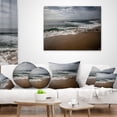 thumbnail image 4 of Designart Soft Waves of Sea on Sandy Beach - Seashore Throw Pillow - 12x20, 4 of 5