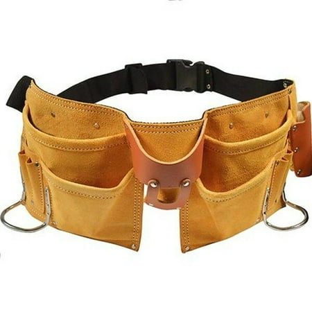 

IIT 91112 7 Pocket Leather Tool belt Polyweb belt with quick release buckle.