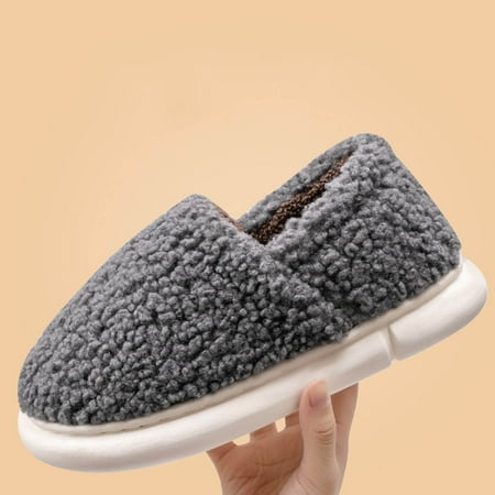 

Daznico Warm Slippers Mens Couples Cotton Slippers Autumn Winter Home Warm Shoes Plus Velvet Thick Bottom Cotton Slippers 10