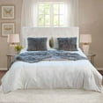 thumbnail image 5 of Home Soft Things Mongolian Faux Fur Throw & Pillow Cover Combo - Grey - 50" x 60"/20" x 20", 5 of 8
