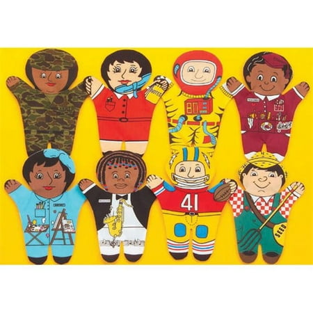 Dexter Educational Toys DEX840B Career 8 Piece Puppet Set - African-American
