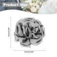 thumbnail image 2 of Pin de broche de flor de satén de seda Uxcell, gran pin de solapa floral de peonía para mujeres en gris, 2 of 7