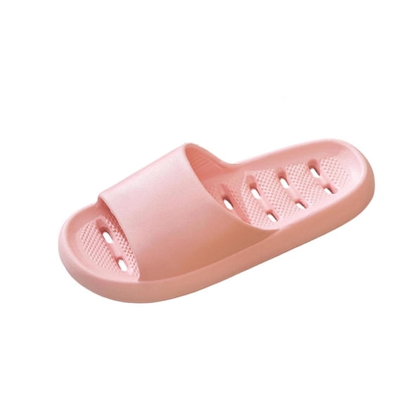 Womens Slide Sandals Quick Dry Lightweight Cushioned Arch Support EVA Non Slip Bathroom Beach Pool Indoor Outdoor Pink,Size 5.5-7