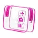 thumbnail image 3 of Bolsa de maquillaje transparente, bolsa de viaje, bolsa de cosméticos, organizador de maquillaje para viajes de negocios, cabello. Rosa roja, 3 of 9