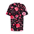 thumbnail image 3 of Tamaño Más Manga Corta Tops para las Mujeres V-Cuello Imprimir Blusa Casual, Tamaño Grande de Verano Top para el Uso Diario, 3 of 5
