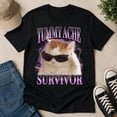 thumbnail image 3 of Tummy Ache Survivor Funny Cat Graphic T-Shirt, Unisex Classic Fit, 3 of 9