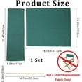 thumbnail image 3 of Canvas Cloth Chair Replacement with 2 Wood Sticks for Director Chair Makeup Chair Seat and Back Teal 480x380x1~2mm, 3 of 9