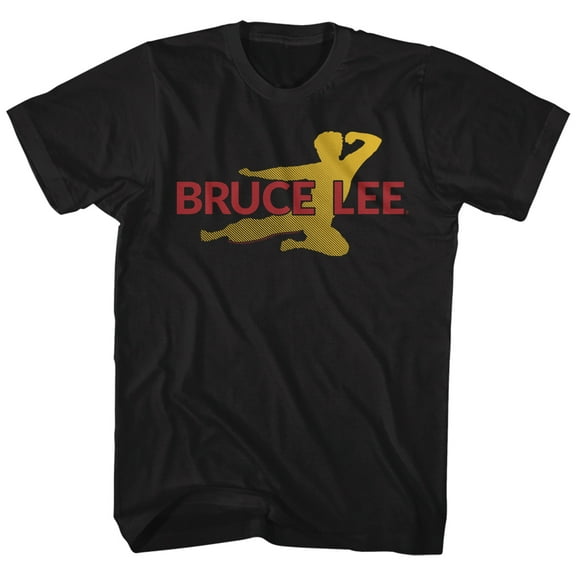 Bruce Lee Flying Oval Black T-Shirt