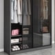 thumbnail image 5 of Luxury Wood Closets Italian Clothes Cabinet With LED Light And Storage Drawers Transparent Glass Sliding Door Bedroom Wardrobes My Lux Decor Round, 5 of 20