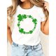 thumbnail image 1 of Un paquete de camisetas de manga corta con cuello redondo y estampado de conejo y trébol para mujer, ideales para adultos, hombres, mujeres, adolescentes, jóvenes y para el tiempo libre., 1 of 5
