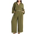 thumbnail image 3 of ELOQUII Women's Plus Size Wide Leg Belted Pant, 3 of 3