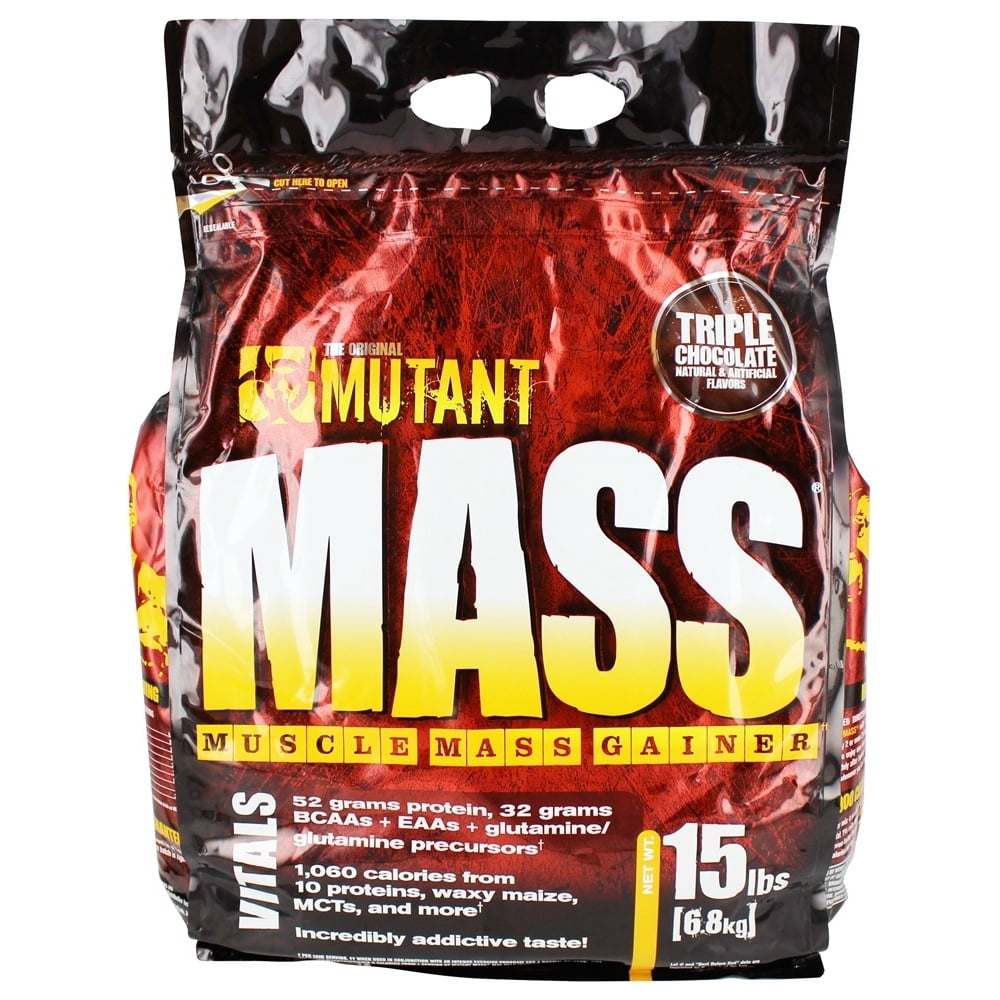 Mutant - Mass Muscle Mass Gainer Triple Chocolate - 15 lbs. - Walmart ...