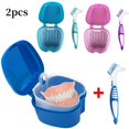 thumbnail image 2 of Dental Retainer Storage Case 2 Pack With Ventilation Holes Snap Closure Teeth Organizer, 2 of 7