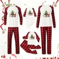 thumbnail image 5 of Mifsaly Family Christmas Pajamas Matching Sets 2025 Xmas Tree Santa Print Pjs 2 Piece Long Sleeve Pullover Sleepwear & Plaid Wide Leg Sleep Pants with Pockets Holiday Festival Loose Homewear, 5 of 5