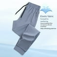 thumbnail image 6 of ZenCart Men's Jogger Pants Quick-Dry Solid Color Summer Thin Sweatpants Drawstring Waist Casual Trousers for Fitness Gym Travel, 6 of 8