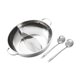 thumbnail image 4 of Shabu Shabu Divisor Olla caliente Olla caliente Utensilios de cocina Olla de sopa de con tapa de vidrio para acampar Viajes Fiesta Cocina con cuchara perfecl ollas calientes divididas, 4 of 8