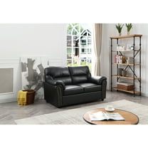 Glory Furniture Olney Faux Leather Loveseat in Black