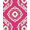 Pink, Pattern 2, variant on ODIKA 4' x 6' Machine Washable Non-Slip Area Rug, Damask Flower High Traffic Rug, Pink, 484097