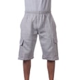 thumbnail image 2 of Pro Club Men's Fleece Cargo Short, Heather Gray, 7X-Large, 2 of 4