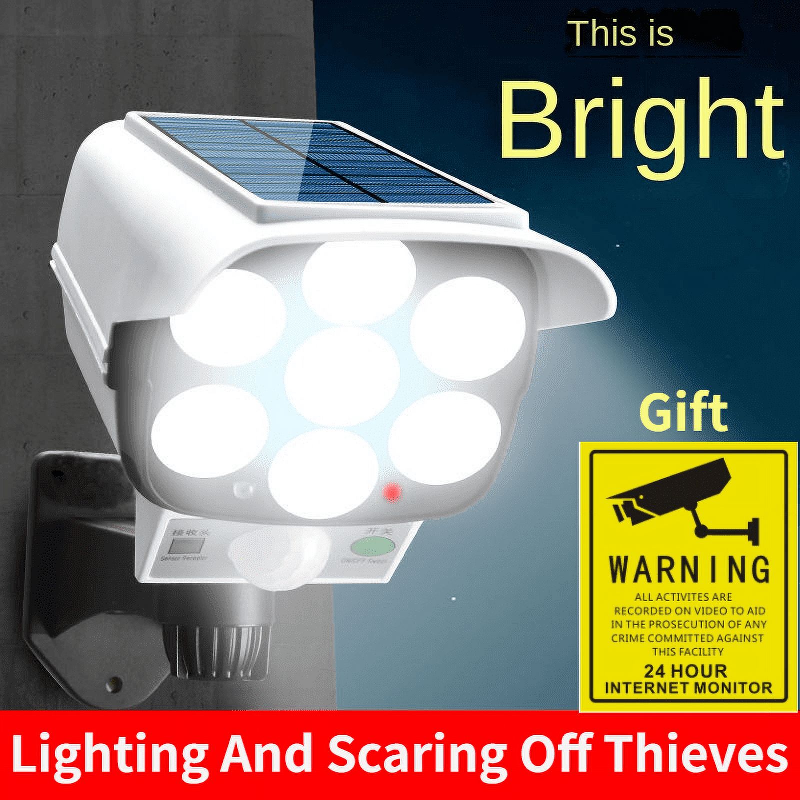 Boost Your Home Security With 77 LED Outdoor Solar Motion Sensor Flood Light!