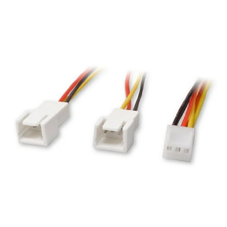 Syba SY-CAB65007 3 Pin Female to 2 x 3 Pin Male Connectors Fan Power Extension Y Cable (7.75 Inches)