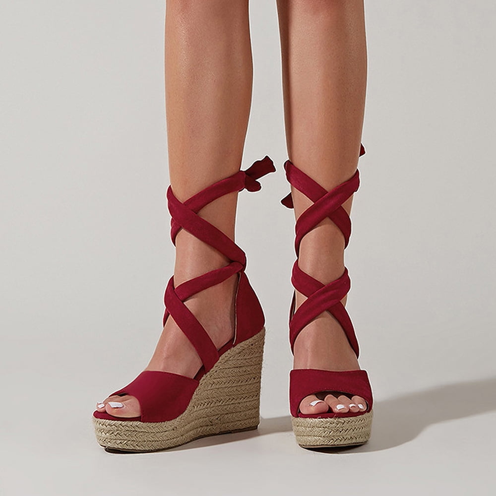 Suede Red | Low Block Heels | Boo & Babe