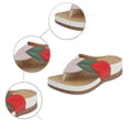 thumbnail image 5 of HNMKIU Summer Fashion Leaf Print Thong Sandals Comfortable Casual Beach Slippers for Women with Arch Support Outdoor Indoor Wear Flip Flops for Women White,9, 5 of 9