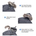 thumbnail image 6 of ZSHOW Boy's Hooded Winter Padded Coat Thick Fleece Lined Quilted Parka Windproof Puffer Jacket(Dark Grey,6-7), 6 of 7