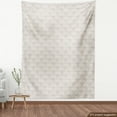 thumbnail image 3 of Ambesonne Neutral Color Fabric by the Yard Upholstery, Muted Polygonal Forms, 2 Yards, Pale Tan and Pale Ceil Blue, 3 of 4