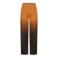 thumbnail image 4 of HOOMEUMY Men's Gradient Color Summer Beach Long Straight Pants with Pockets Drawstring Casual Loose Fit Trousers Orange M, 4 of 4