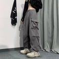thumbnail image 5 of Men's Pants Elastic Waist Hip Hop Streetwear Fashion Jogger Harem Trousers Man Casual Sweatpants Male Pants Black, 5 of 6