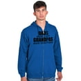 thumbnail image 3 of Dad Knows A lot Grandpa Everything Men's Big & Tall Graphic Zip Up Hoodie Brisco Brands 3X, 3 of 5